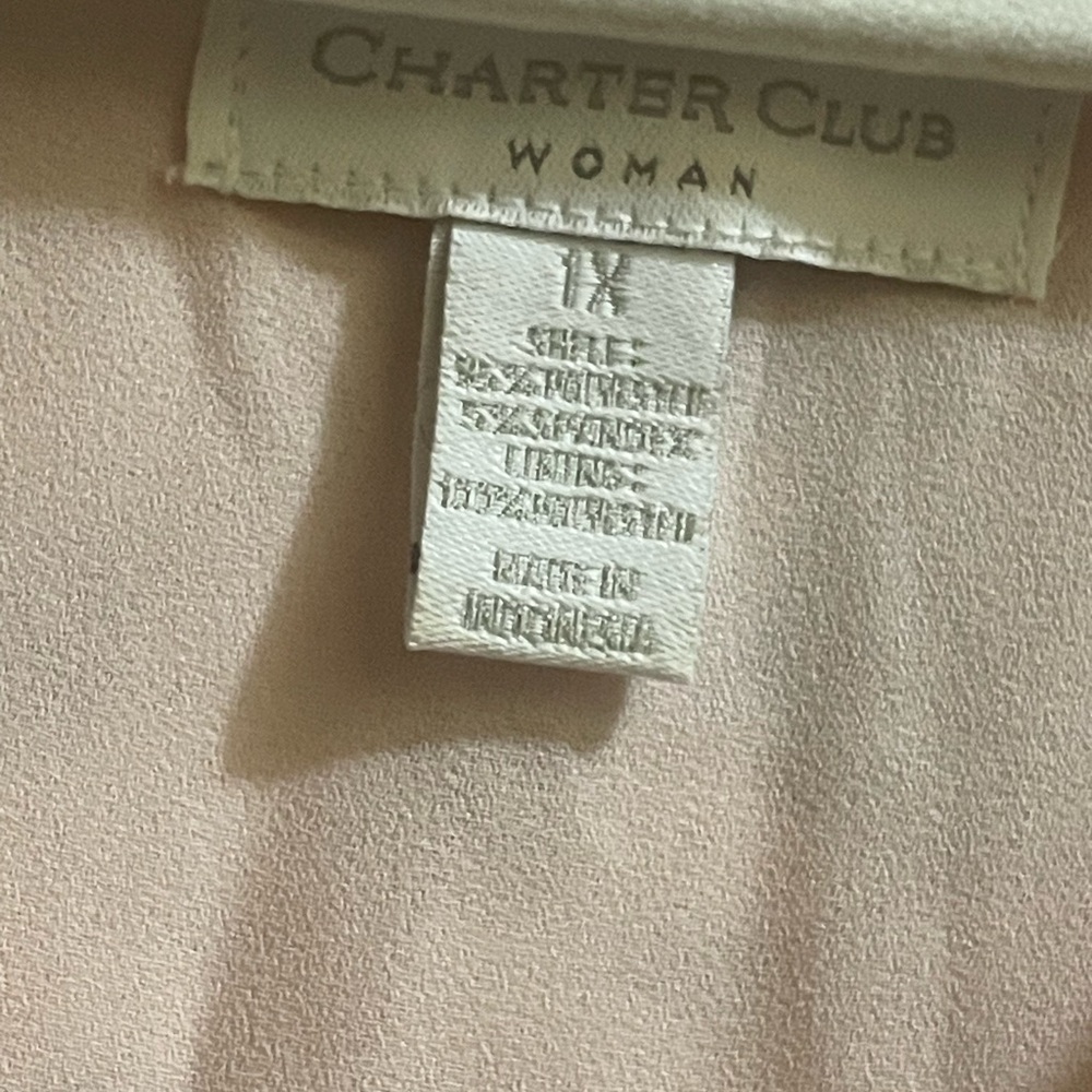 Floral Charter Club V-Neck Women’s Top 1X - Picture 8 of 10